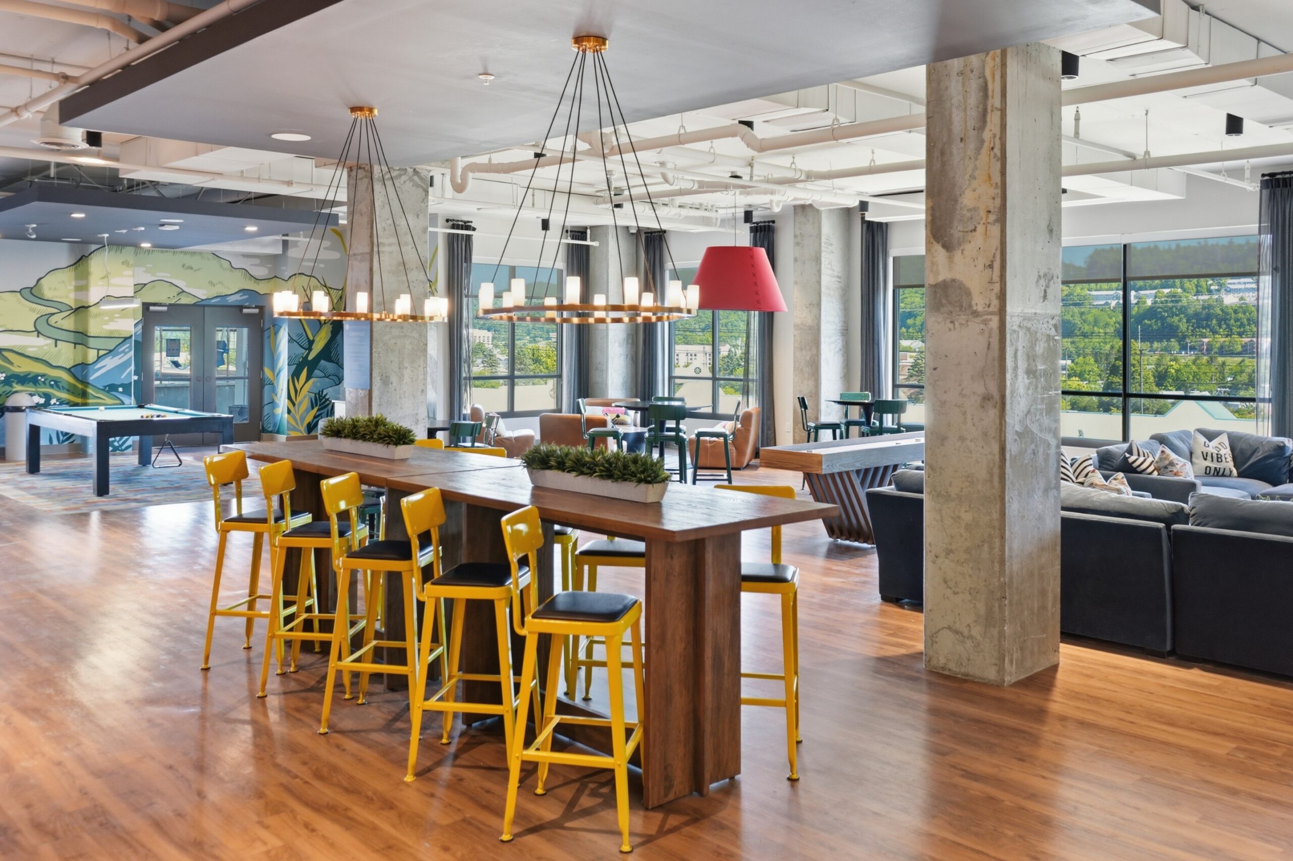Resident clubhouse at The Finmore at 241 The scaled